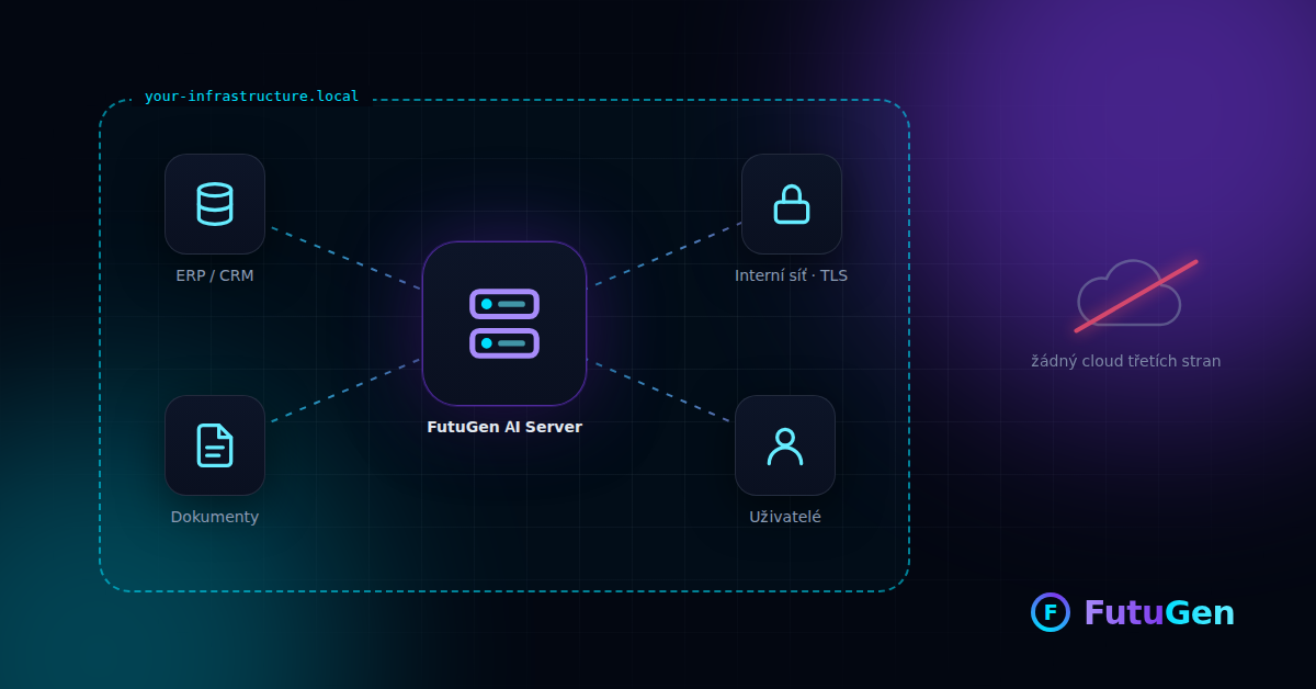 Illustration eines On-Premise-Perimeters, der Unternehmensdaten in der eigenen Infrastruktur hält